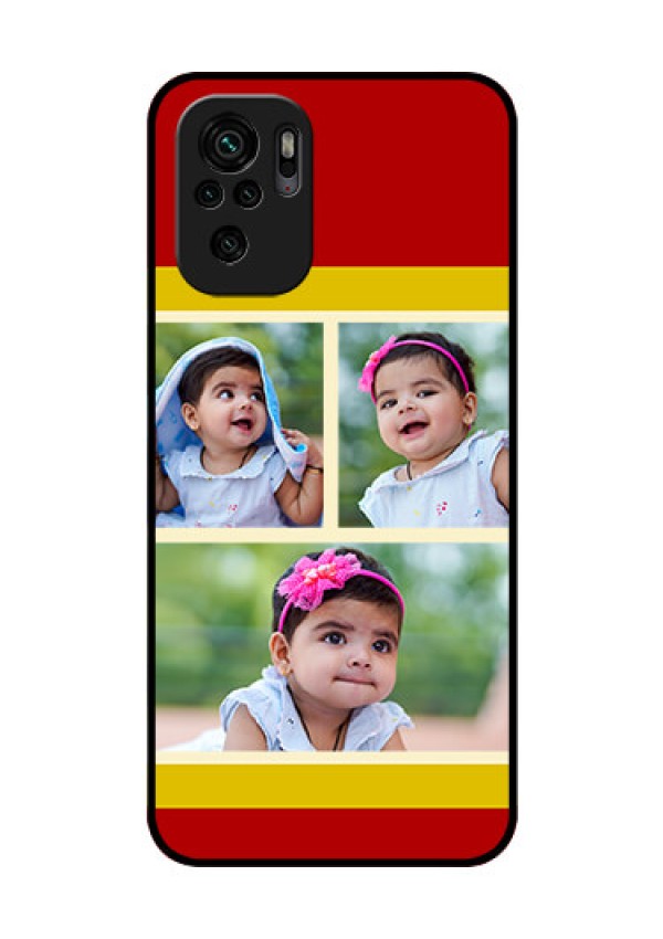 Redmi Note 10 Custom Glass Mobile Case - Multiple Pic Upload Design