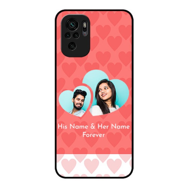 Redmi Note 10 Personalized Glass Phone Case - Couple Pic Upload Design Redmi Note 10 Personalized Glass Phone Case - Couple Pic Upload Design