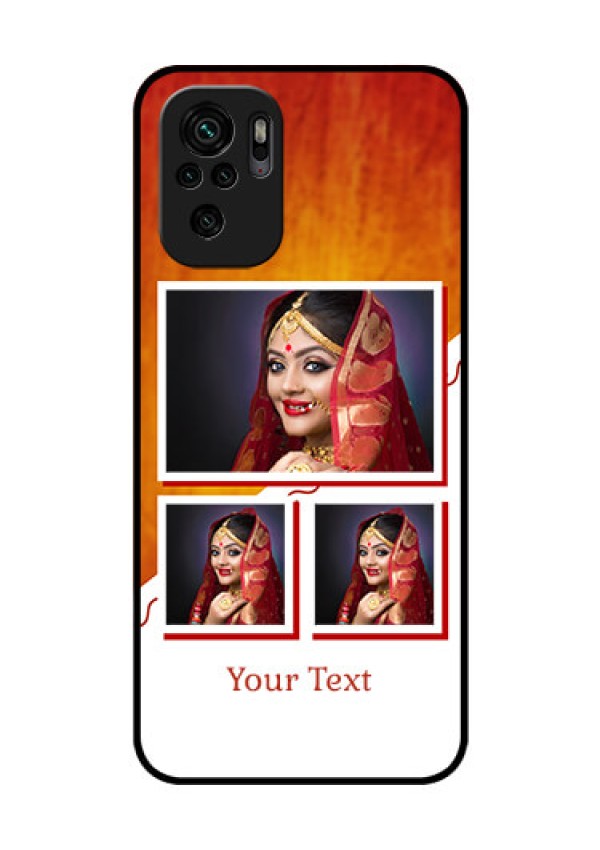 Redmi Note 10 Custom Glass Phone Case - Wedding Memories Design