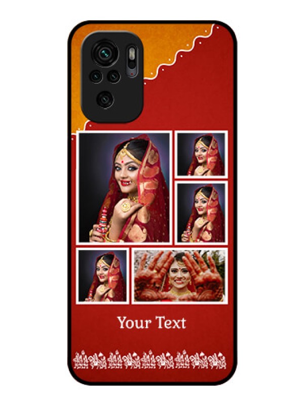 Custom Redmi Note 10 Personalized Glass Phone Case - Wedding Pic Upload Design