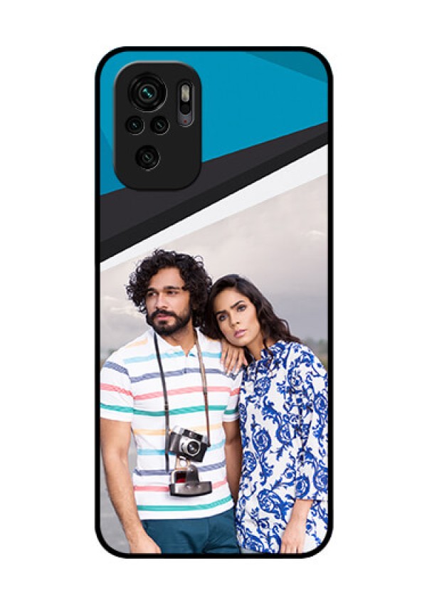 Redmi Note 10 Photo Printing on Glass Case - Simple Pattern Photo Upload Design