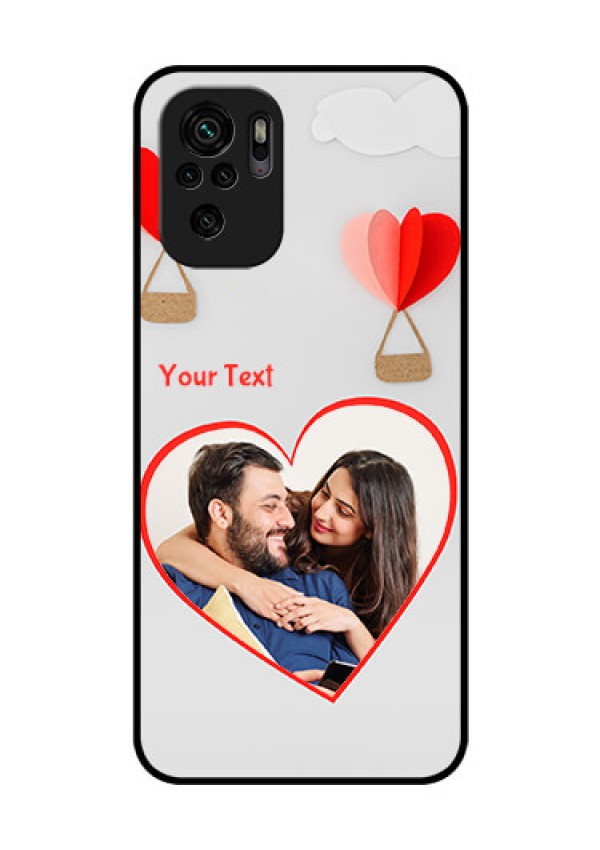 Redmi Note 10 Custom Glass Mobile Case - Parachute Love Design