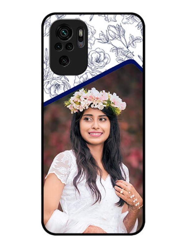 Custom Redmi Note 10 Personalized Glass Phone Case - Premium Floral Design