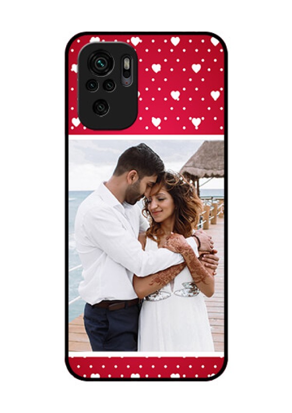 Redmi Note 10 Photo Printing on Glass Case - Hearts Mobile Case Design
