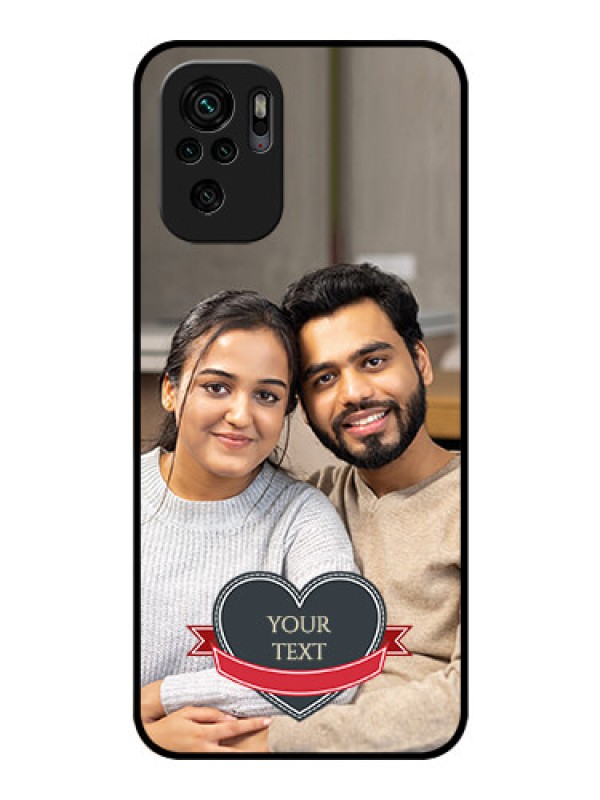 Custom Redmi Note 10 Custom Glass Phone Case - Just Married Couple Design