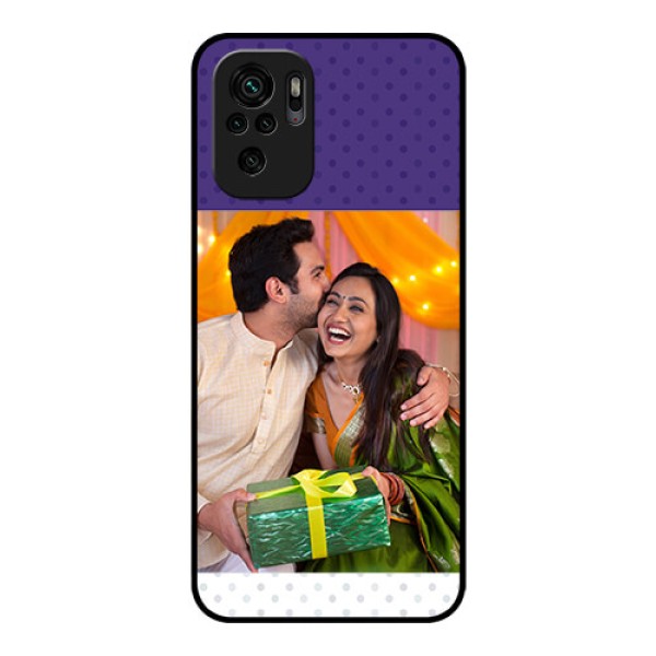 Redmi Note 10 Personalized Glass Phone Case - Violet Pattern Design Redmi Note 10 Personalized Glass Phone Case - Violet Pattern Design