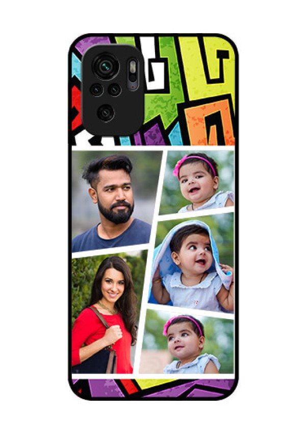 Redmi Note 10 Custom Glass Phone Case - Graffiti pattern Design