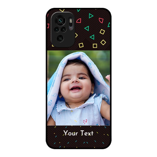 Redmi Note 10 Custom Glass Phone Case - with confetti birthday design Redmi Note 10 Custom Glass Phone Case - with confetti birthday design