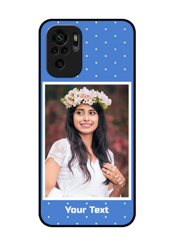 Redmi Note 10 Photo Printing on Glass Case - Polka dots design