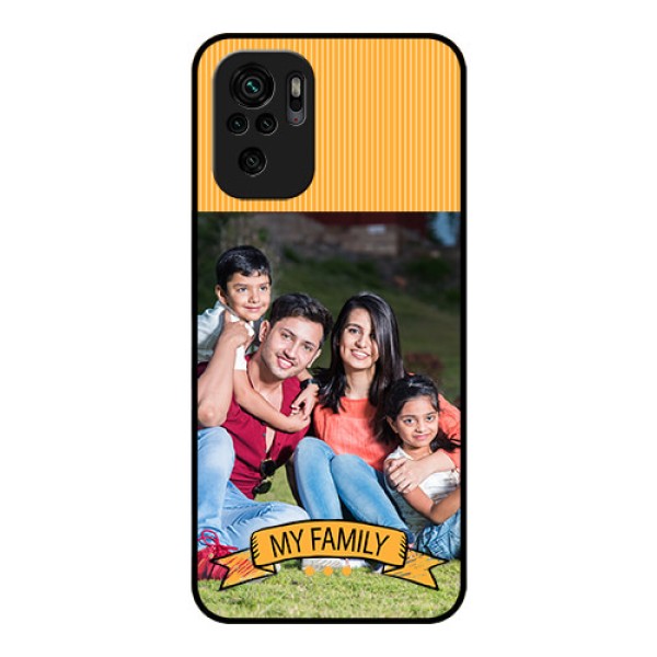 Redmi Note 10 Custom Glass Phone Case - My Family Design