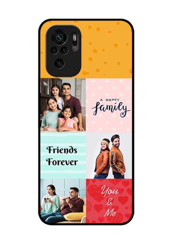 Redmi Note 10 Personalized Glass Phone Case - Images with Quotes Design