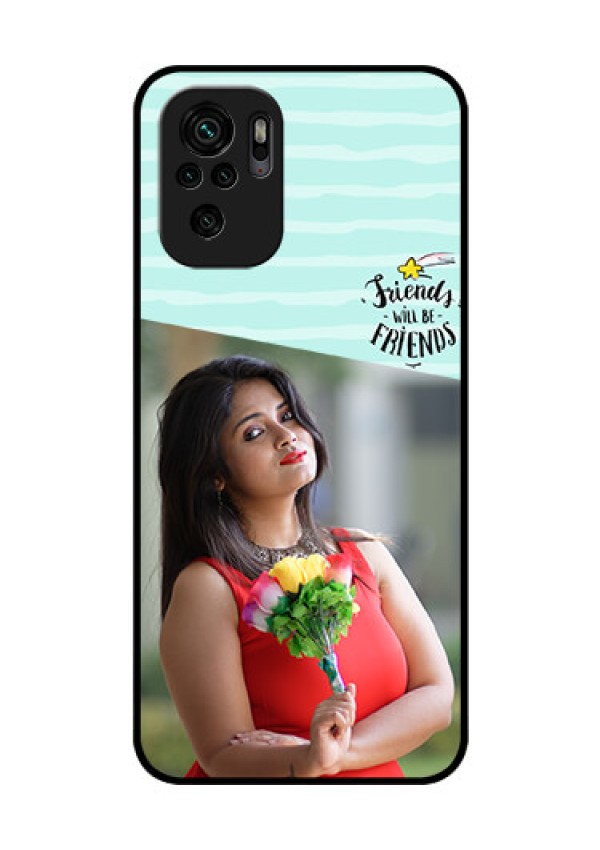 Redmi Note 10 Custom Glass Phone Case - Friends Picture Icon Design