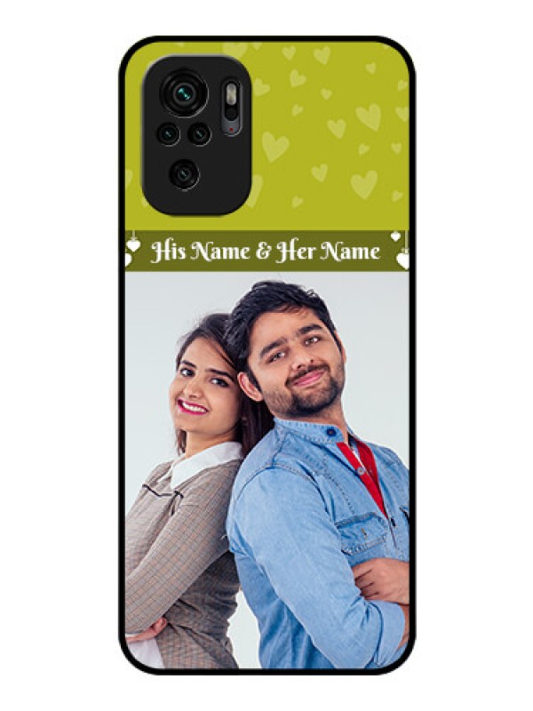 Custom Redmi Note 10 Custom Glass Phone Case - You & Me Heart Design