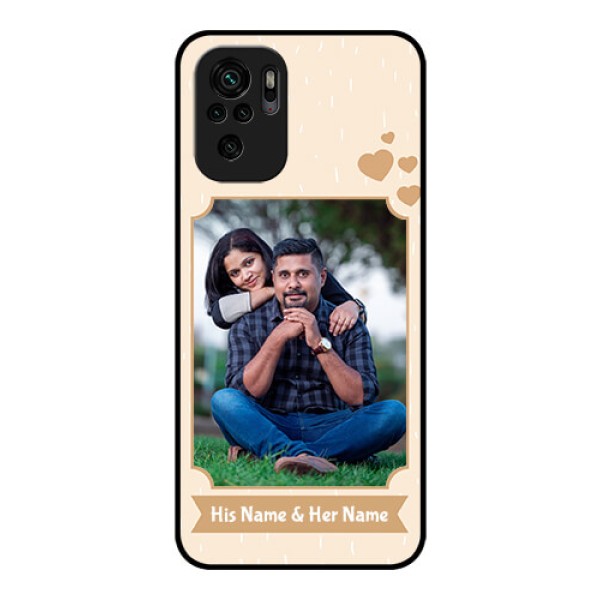 Redmi Note 10 Custom Glass Phone Case - with confetti love design Redmi Note 10 Custom Glass Phone Case - with confetti love design