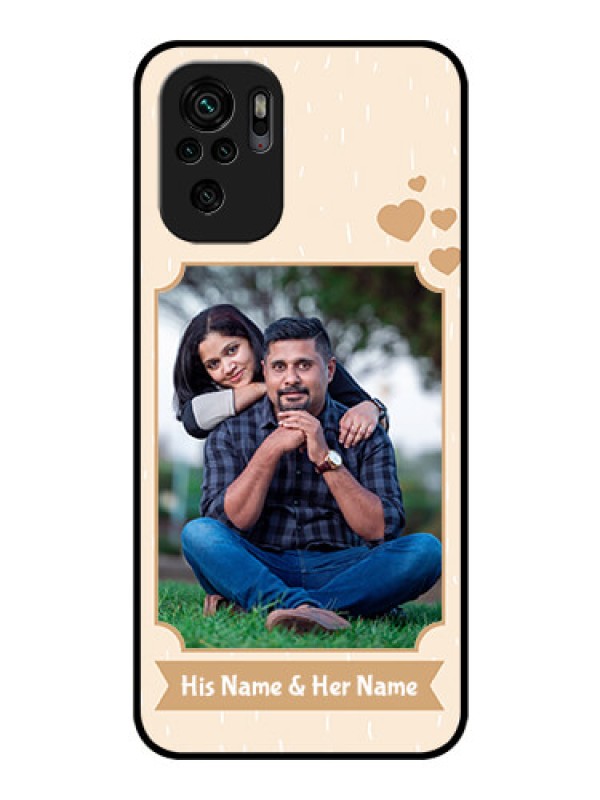 Custom Redmi Note 10 Custom Glass Phone Case - with confetti love design 