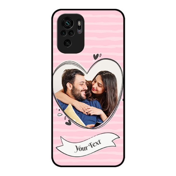 Redmi Note 10 Custom Glass Phone Case - Vintage Heart Design