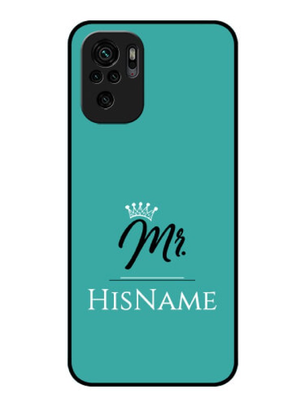 Custom Redmi Note 10 Custom Glass Phone Case Mr with Name