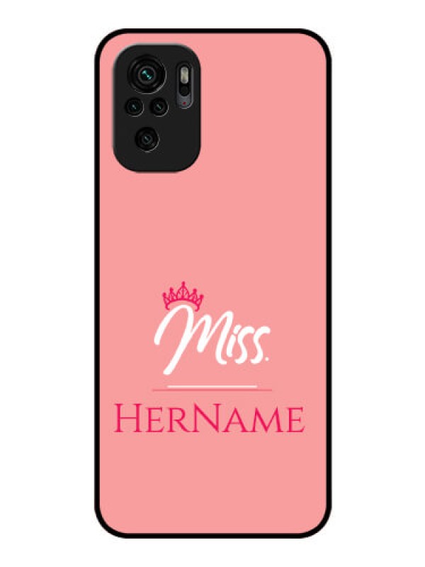 Custom Redmi Note 10 Custom Glass Phone Case Mrs with Name