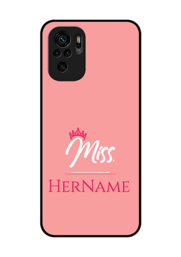 Redmi Note 10 Custom Glass Phone Case Mrs with Name