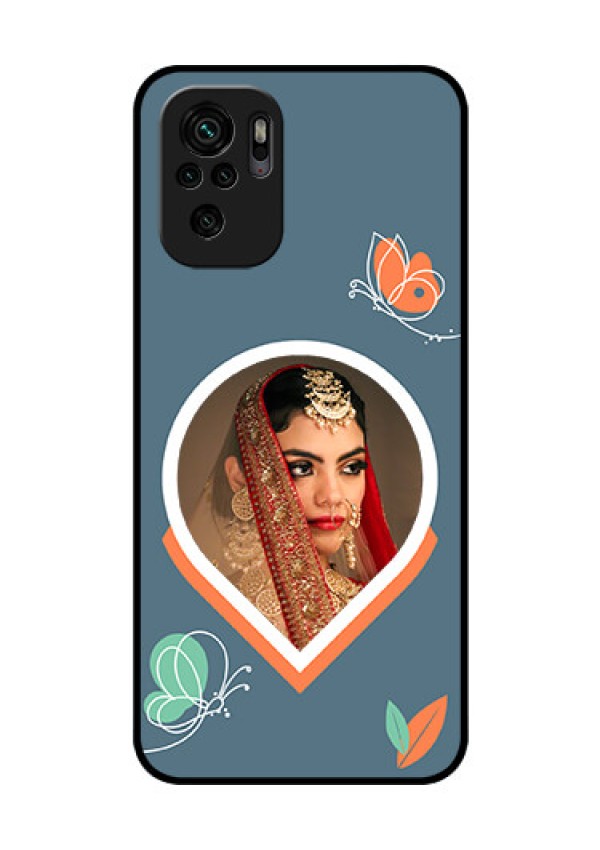 Xiaomi Redmi Note 10 Custom Glass Mobile Case - Droplet Butterflies Design