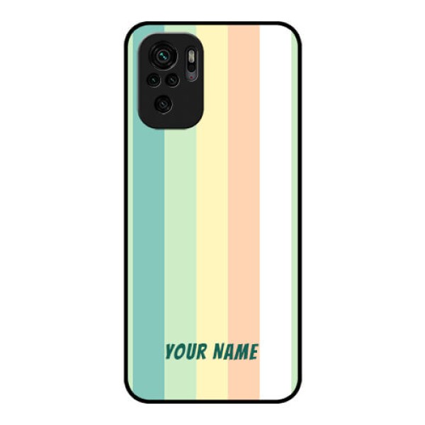 Xiaomi Redmi Note 10 Photo Printing on Glass Case - Multi-colour Stripes Design