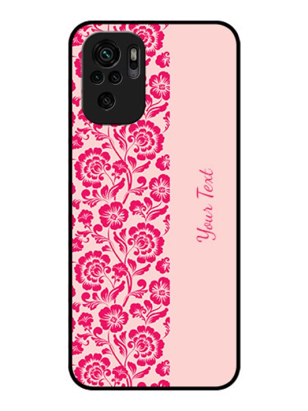 Custom Xiaomi Redmi Note 10 Custom Glass Phone Case - Attractive Floral Pattern Design