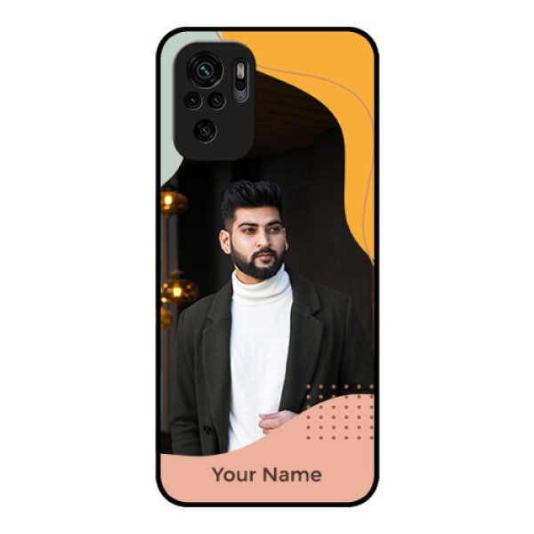 Xiaomi Redmi Note 10 Personalized Glass Phone Case - Tri-coloured overlay design Xiaomi Redmi Note 10 Personalized Glass Phone Case - Tri-coloured overlay design