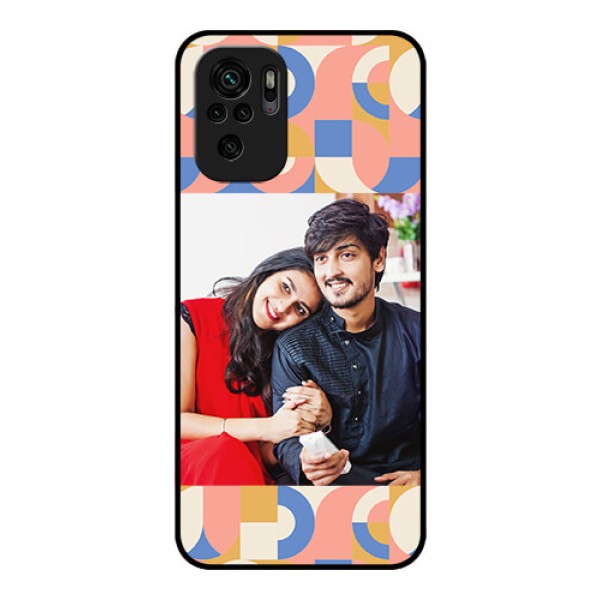 Xiaomi Redmi Note 10 Photo Printing on Glass Case - Semi-circle Maze Pattern Design Xiaomi Redmi Note 10 Photo Printing on Glass Case - Semi-circle Maze Pattern Design
