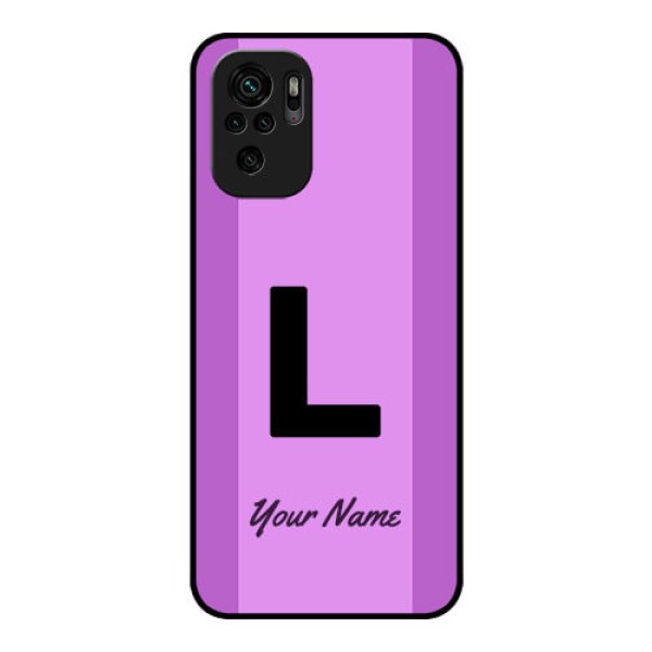 Xiaomi Redmi Note 10 Custom Glass Phone Case - Tricolor custom text Design