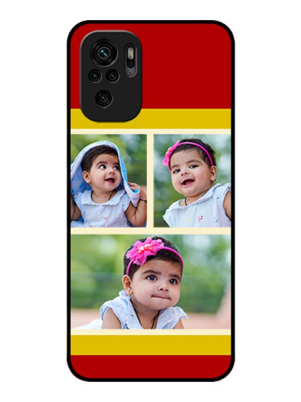 Custom Redmi Note 10s Custom Glass Mobile Case - Multiple Pic Upload Design