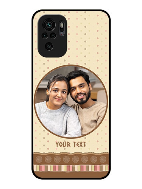 Custom Redmi Note 10s Custom Glass Mobile Case - Brown Dotted Mobile Case Design