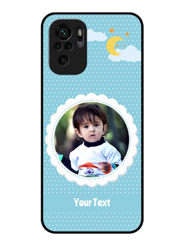 Custom Redmi Note 10s Personalised Glass Phone Case - Violet Pattern Design