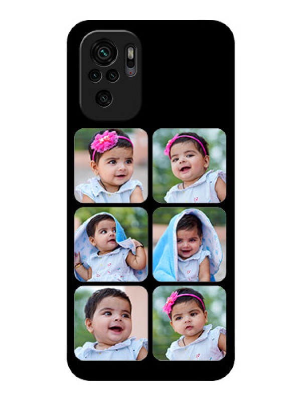 Custom Redmi Note 10s Photo Printing on Glass Case - Multiple Pictures Design