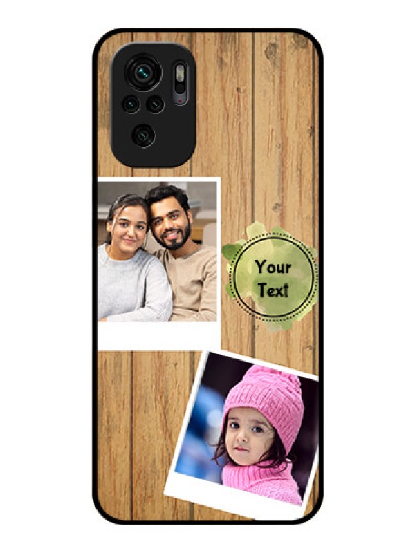 Custom Redmi Note 10s Custom Glass Phone Case - Wooden Texture Design