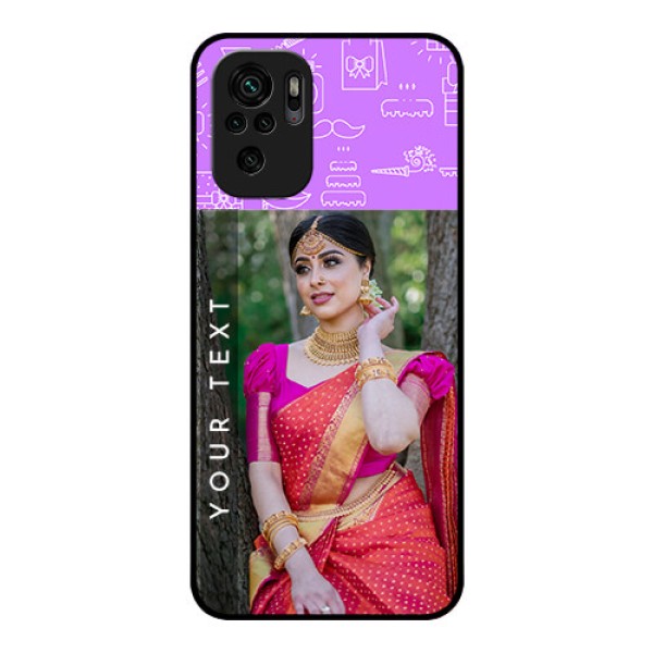 Redmi Note 10s Custom Glass Mobile Case - Birthday Icons Design
