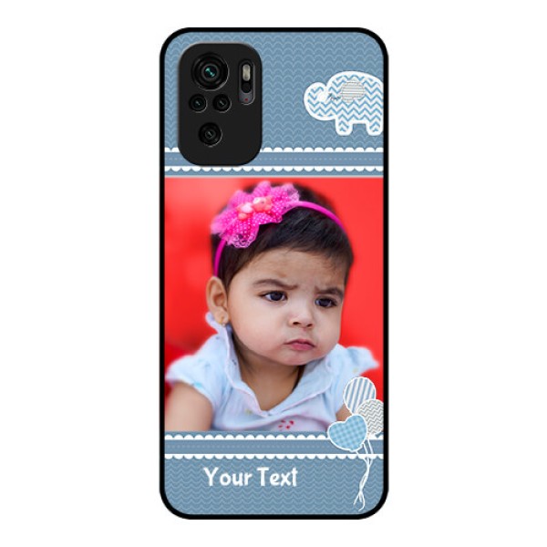 Redmi Note 10s Photo Printing on Glass Case - with Kids Pattern Design