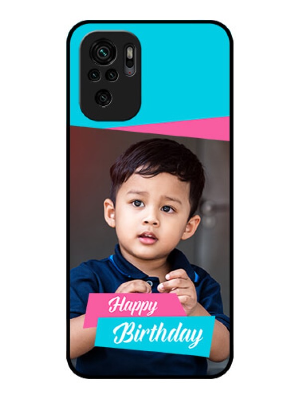 Custom Redmi Note 10s Personalized Glass Phone Case - Image Holder with 2 Color Design