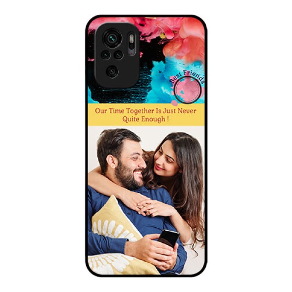 Redmi Note 10s Custom Glass Mobile Case - Quote with Acrylic Painting Design Redmi Note 10s Custom Glass Mobile Case - Quote with Acrylic Painting Design