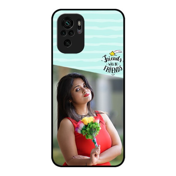 Redmi Note 10s Custom Glass Phone Case - Friends Picture Icon Design Redmi Note 10s Custom Glass Phone Case - Friends Picture Icon Design
