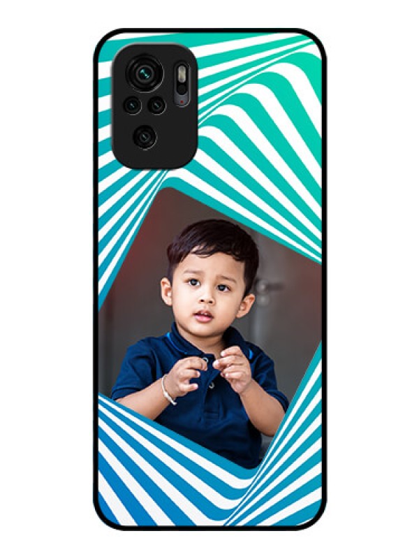 Custom Redmi Note 10s Personalized Glass Phone Case - Abstract Spiral Design