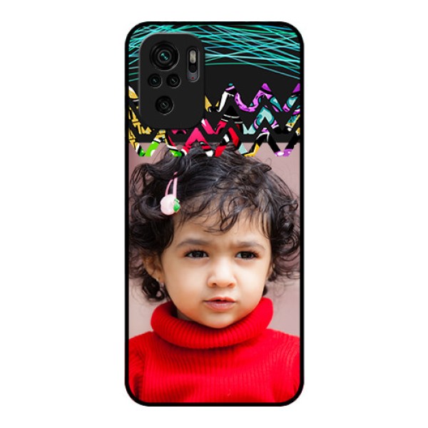 Redmi Note 10s Personalized Glass Phone Case - Neon Abstract Design