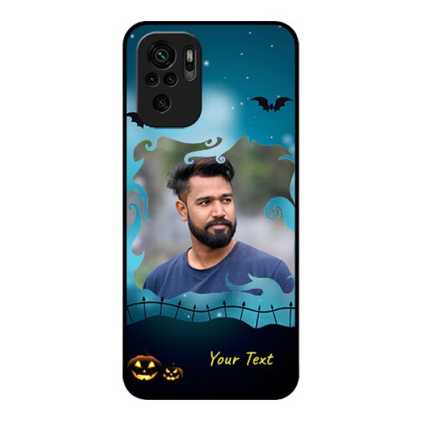 Redmi Note 10s Custom Glass Phone Case - Halloween frame design
