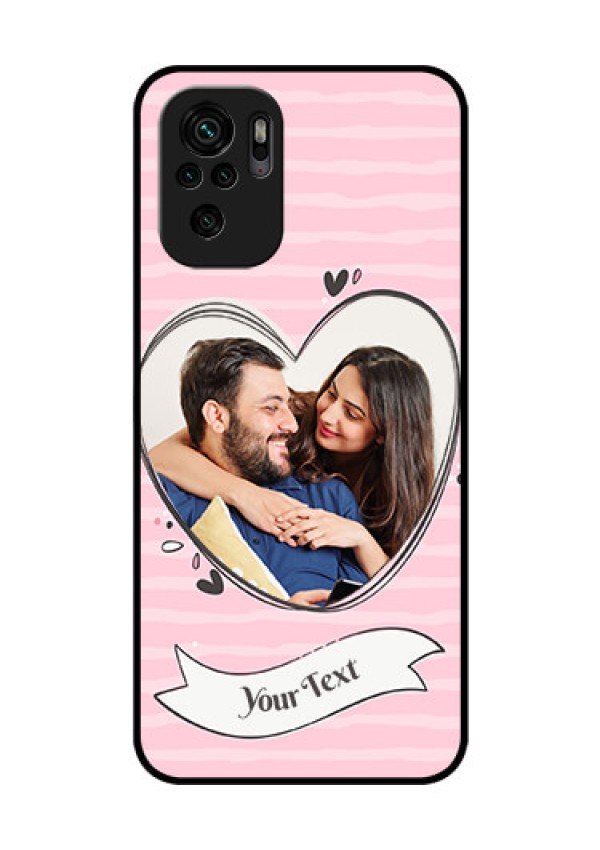 Redmi Note 10s Custom Glass Phone Case - Vintage Heart Design