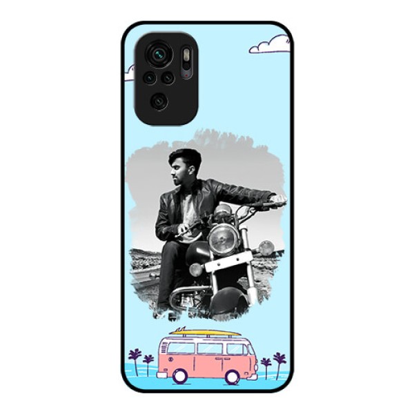 Redmi Note 10s Photo Printing on Glass Case - Travel & Adventure Design