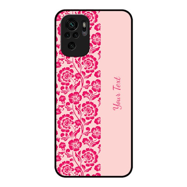 Xiaomi Redmi Note 10S Custom Glass Phone Case - Attractive Floral Pattern Design