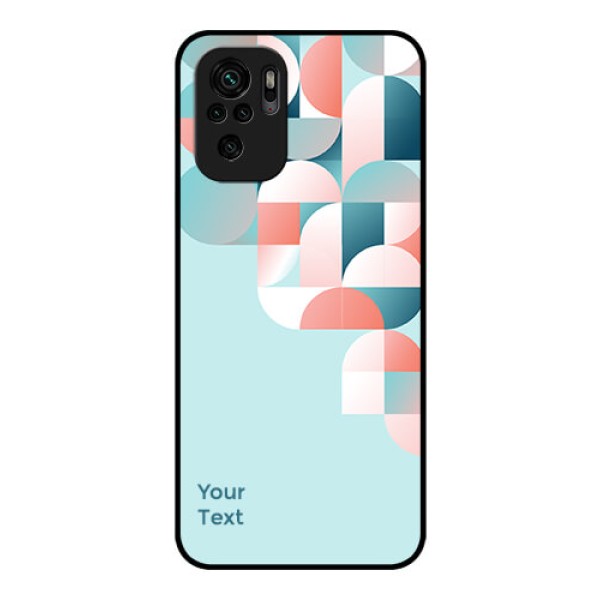 Xiaomi Redmi Note 10S Custom Glass Phone Case - Stylish Semi-circle Pattern Design