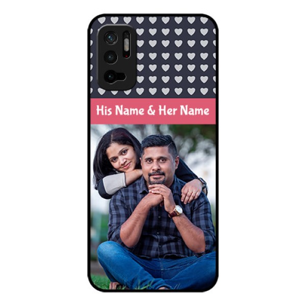 Redmi Note 10T 5G Custom Glass Mobile Case - Love Symbols Design