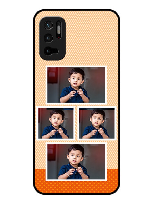 Custom Redmi Note 10T 5G Photo Printing on Glass Case - Bulk Photos Upload Design