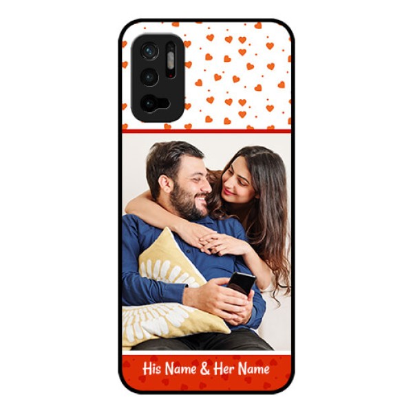 Redmi Note 10T 5G Custom Glass Phone Case - Orange Love Symbol Design Redmi Note 10T 5G Custom Glass Phone Case - Orange Love Symbol Design