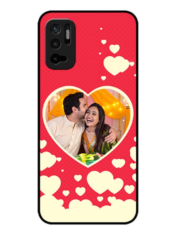 Custom Redmi Note 10T 5G Custom Glass Mobile Case - Love Symbols Phone Cover Design